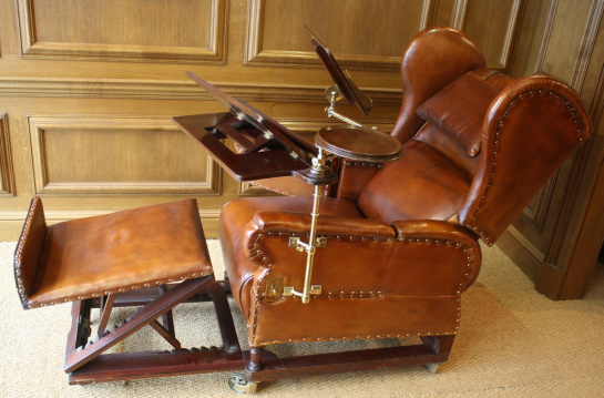 Most Original J Foot Burlington Patent Adjustable Chair !